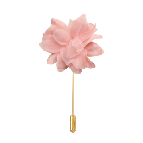 BZSDDY 9 * 11CM 10 PCS Blume Gold Stoff Satin Blume Anstecknadel Abzeichen Blume Corsage Stoff Satin Blume/Rose Anstecknadel Brosche Pin Für Frauen Braut von BZSDDY