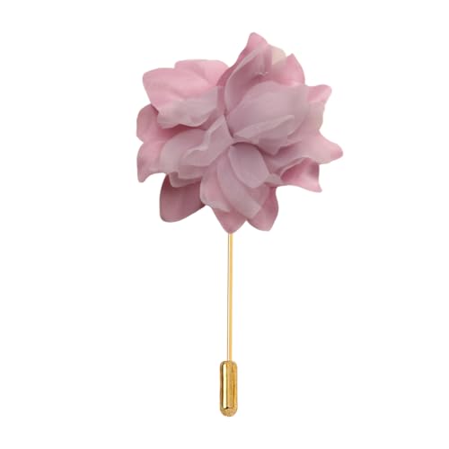 BZSDDY 9 * 11CM 10 PCS Blume Gold Stoff Satin Blume Anstecknadel Abzeichen Blume Corsage Stoff Satin Blume/Rose Anstecknadel Brosche Pin Für Frauen Braut von BZSDDY