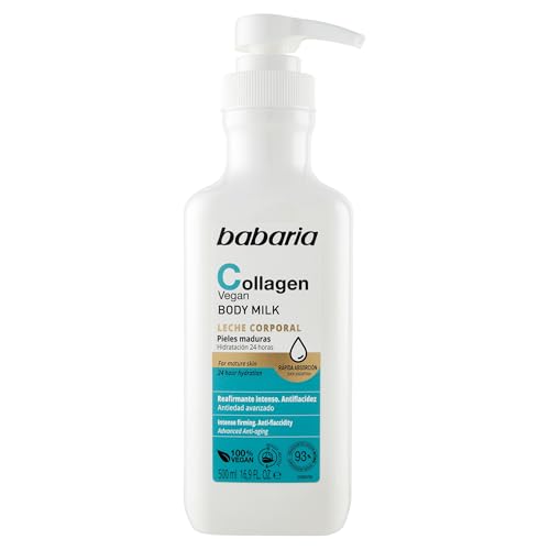Babaria Feuchtigkeitsspendende Körpercreme mit veganem Kollagen, straffende Körpercreme, 500 ml, Kollagen, Anti-Aging-Effekt, Feuchtigkeitscreme für Damen und Herren Babaria Feuchtigkeitsspendende Körpercreme mit veganem Kollagen, straffende Körpercreme, 500 ml, Kollagen, Anti-Aging-Effekt, Feuchtigkeitscreme für Damen und Herren von Babaria