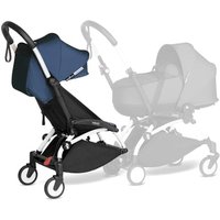 BABYZEN Kinderwagen YOYO 6+ connect White mit Textilset Air France Blue von Babyzen