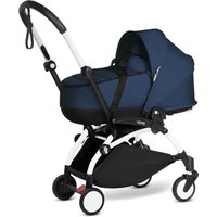 BABYZEN Kinderwagen YOYO2 0+ White mit Liegewanne Navy Blue von Babyzen