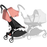 BABYZEN Kinderwagen YOYO 6+ connect White mit Textilset Ginger von Babyzen