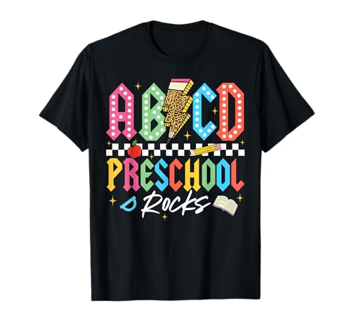 ABCD Vorschule Rocks Pencil Lightning Teachers Rock Boys T-Shirt ABCD Vorschule Rocks Pencil Lightning Teachers Rock Boys T-Shirt von Back To School Rock Men Women Boy Girl Kid