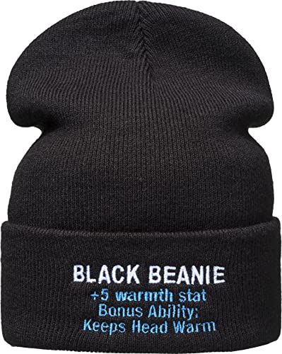 (A) Gamer Mütze : Black Beanie - Strickmütze Herren & Damen - Gamer Geschenk Gaming Zubehör - Männer Mütze (schwarz) von Baddery