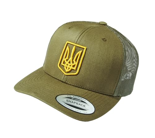 Cap Herren Flexfit Snapback : Ukraine - Basecap Herren & Damen Baseball Cap Männer (Schwarz - One Size) von Baddery