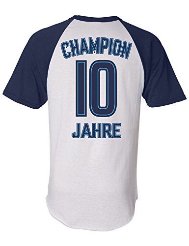 Jungen Fussball Trikot zum 10. Geburtstag - Champion 10 Jahre - Kinder Geschenk Tshirt (146) von Baddery