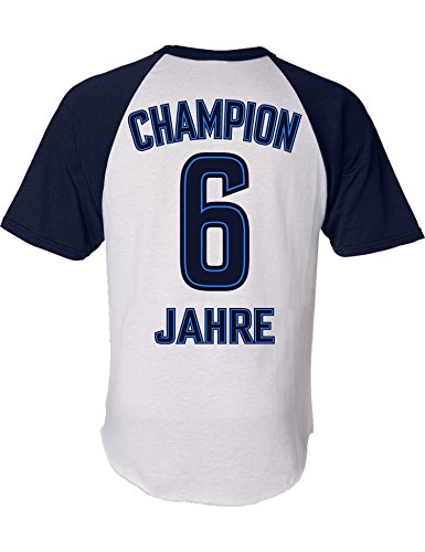 Jungen Fussball Trikot zum 6. Geburtstag - Champion 6 Jahre - Kinder Geschenk Tshirt (116) von Baddery