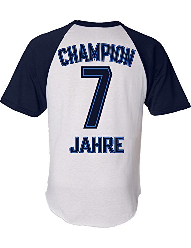 Jungen Fussball Trikot zum 7. Geburtstag - Champion 7 Jahre - Kinder Geschenk Tshirt (128) von Baddery