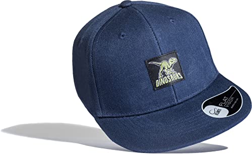 Cap Dinosaurier Jungen : Dino T-Rex (Patch) - Kinder Cap Basecap Kappe Jungs Mütze Dino Kostüm (Navy) von Baddery