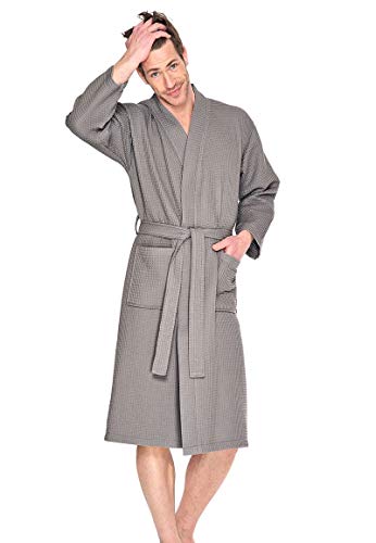 Badrock - Sauna Bademantel mit Namen Bestickt - Sechs Farben - Waffelpiqué - Herren und Damen - mit Stickerei - Personalisiert - Taupe - XL - SKU 508 Badrock - Sauna Bademantel mit Namen Bestickt - Sechs Farben - Waffelpiqué - Herren und Damen - mit Stickerei - Personalisiert - Taupe - XL - SKU 508 von Badrock