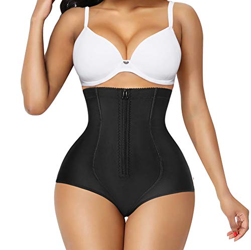 Bafully Damen Hohe Taille Shapewear Bauch Kontrolle Body Shaper Bauch Weg Figurformende Miederhose Unterwäsche (Schwarz, S) von Bafully