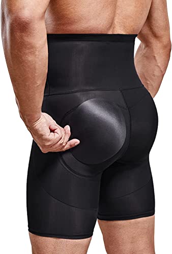 Bafully Herren Body Shaper Boxershorts Männer Bauchkontrolle Shapewear Shorts Kompression Trainingsshorts Unterwäsche Boxer Brief von Bafully