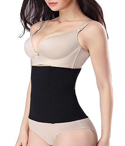 Bafully Postnatal Bauchgurt & Taillenmieder, 2 in 1 Design multifunktionell Bauchweg Taillenformer elastisch Unterstützung Figurformende Bauchband Shapewear Gurt nach Geburt, Schwarz, M von Bafully