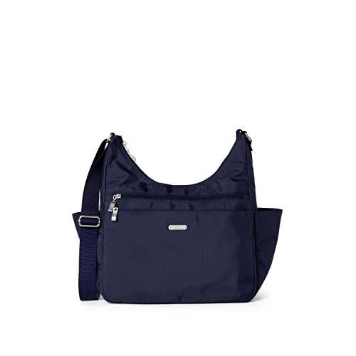 Baggallini Damen Essential Crossbody Tasche Integrierter RFID Kartenhalter-Hobo Reisetasche mit Gepäckhülle, Cadet Marineblau von Baggallini