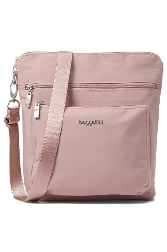 Baggallini Damen Modern Large Pocket Crossbody Moderne Umhängetasche mit großen Taschen, Woodrose von Baggallini