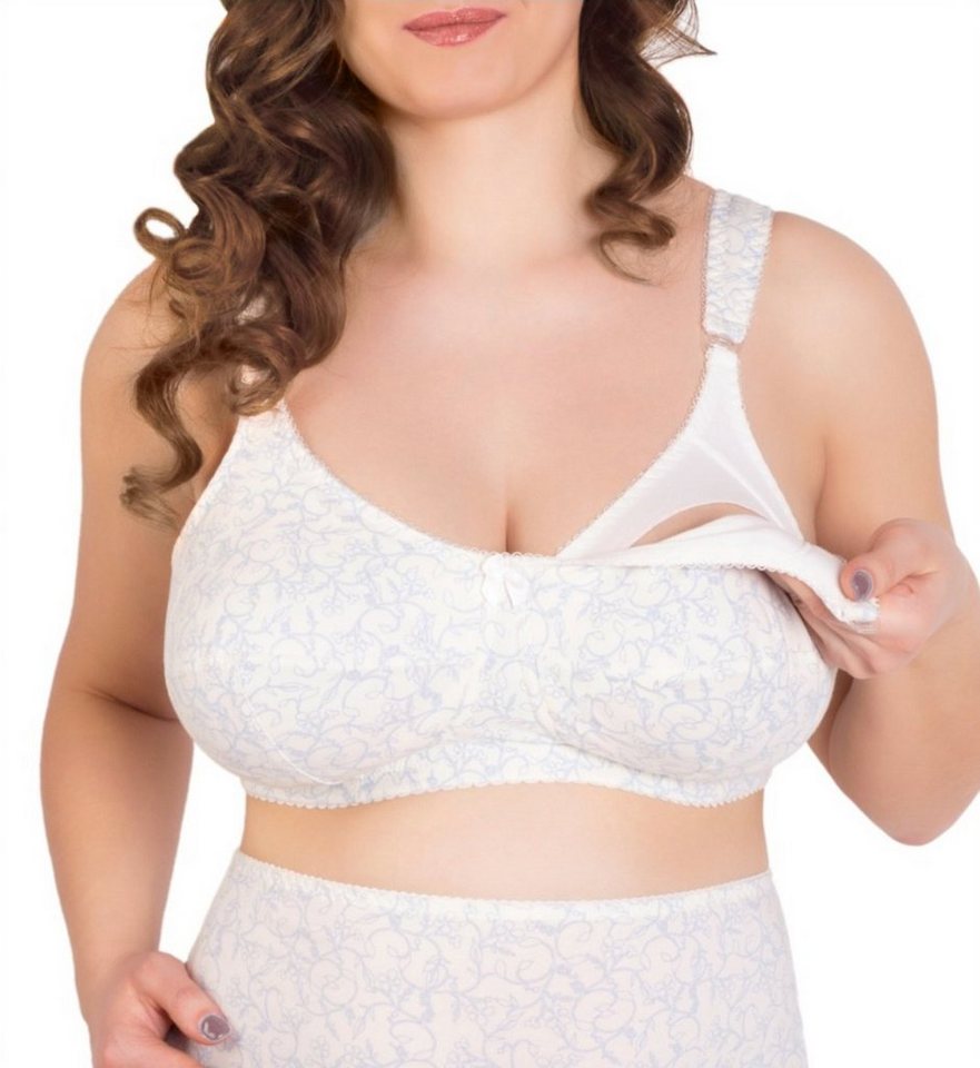 BaiBa Lingerie Still-BH ohne Bügel aus Baumwolle mit extra breiten und gepolsterten Komfortträger, speziell für große Größen von BaiBa Lingerie