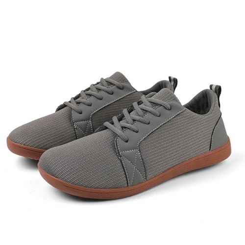 Bailey Xingqi Damen Herren Barfußschuhe Unisex Minimalistische Barfußschuhe Leichte Atmungsaktive Walking Sneaker（Grau 36） von Bailey Xingqi