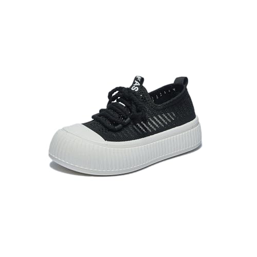 Bailey Xingqi Damen Plateau Strick Turnschuhe Bequeme Schnürung Chunky Sneakers Low Top Wanderschuhe Tennisschuhe（Schwarz 35） von Bailey Xingqi