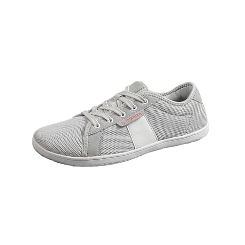 Bailey Xingqi Unisex Barfußschuhe Damen Herren Minimalistische Barfußschuhe Atmungsaktive Bequeme Leichte Walking Sneaker（Hellgrau 36） von Bailey Xingqi