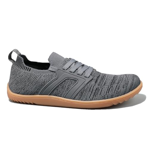 Bailey Xingqi Unisex Minimalistische Barfußschuhe Damen Herren Leichte Barfußschuhe Große Breite Mode Sneaker（6069 Dunkelgrau 36） von Bailey Xingqi