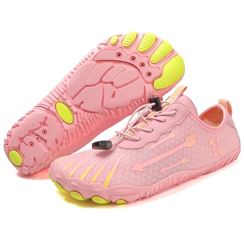 Bailey Xingqi Wasserschuhe für Herren Damen Barfuß Schnelltrocknende Aqua Socke Outdoor Sportschuhe für Strand Surf Walk Wasser Yoga（A62 Rosa 42） von Bailey Xingqi