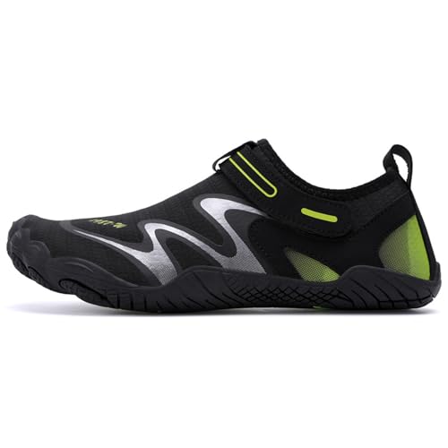 Wasserschuhe Damen Herren Schnell trocknende Outdoor-Wanderschuhe, rutschfest Aqua Sportschuhe zum Surfen, Tauchen, Segeln, Reisen（Schwarz 36） von Bailey Xingqi