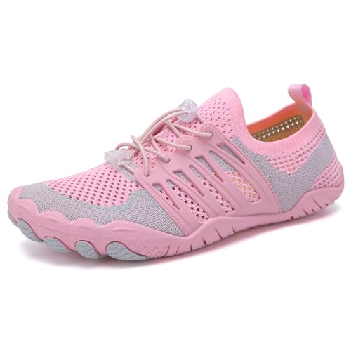 Wasserschuhe Herren Damen Outdoor Wanderschuhe Schnell trocknende Socke Strand Aqua Schuhe für Wassersport Tauchen Segeln Reisen（Rosa 36） von Bailey Xingqi