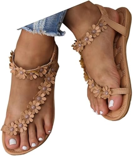 Baiomawzh Damen Sommerschuhe Orthopädische Sommerschuhe Braun Sandalen Sommer Schuhe Elegant Und Bequem Sommer Sandalen Leichte Weisse Sandalen Barfuss Leichte Sommerschuhe von Baiomawzh