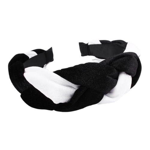 Haarreif, Haarreifen Damen Elegant Haarband Trachten Haarreif Breit Haarbänder Dirndl Samt Stirnbänder Geflochten Hair Accessories Stirnband, Schwarz 1, Einheitsgröße 8 Haarreif, Haarreifen Damen Elegant Haarband Trachten Haarreif Breit Haarbänder Dirndl Samt Stirnbänder Geflochten Hair Accessories Stirnband, Schwarz 1, Einheitsgröße 8 von Baiomawzh