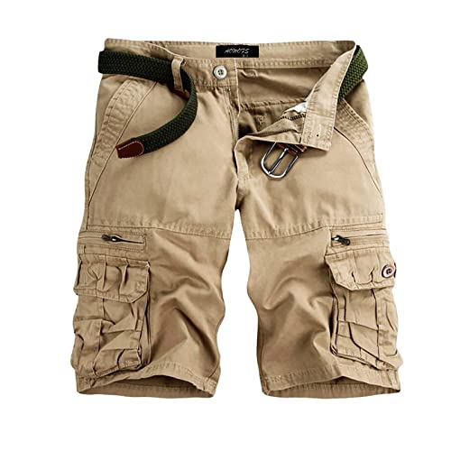 Herren Cargohose Kurz, Cargo Shorts Herren Camouflage Hose Sport Cargoshorts Bermuda Tarnhose Outdoor Arbeitsshorts Sommer Cargohose Kurz Baumwolle Wanderhose, Beige, 30 Herren Cargohose Kurz, Cargo Shorts Herren Camouflage Hose Sport Cargoshorts Bermuda Tarnhose Outdoor Arbeitsshorts Sommer Cargohose Kurz Baumwolle Wanderhose, Beige, 30 von Baiomawzh