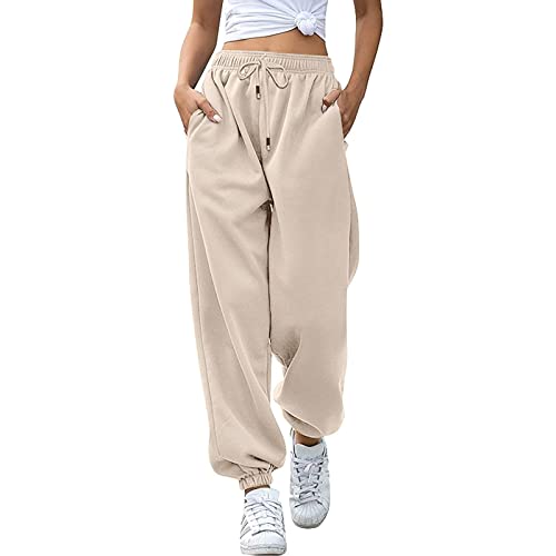 Jogginghose Damen Baumwolle Sporthose Damen Lang Sweatpants Lässige Lose Freizeithose für Gym Trainings… von Baiomawzh