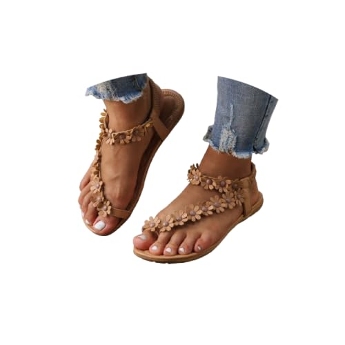 Sommerschuhe Damen Bequem Orthopädische Sommer Schuhe Glitzer Sommer Sandalen Sandalen Barfuss Damen Schuhe Braun Leichte Sommerschuhe Breite Füße Weisse Sandalen von Baiomawzh