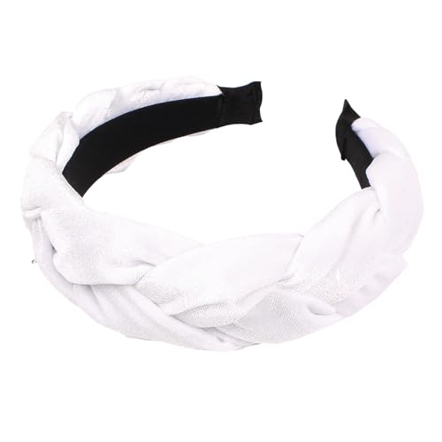 Trachten Haarreif, Haarreifen Damen Elegant Haarreif Breit Stirnbänder Dirndl Samt Haarband Trachten Hair Accessories Geflochten Stirnband Haarbänder, Weiße, Einheitsgröße 8 Trachten Haarreif, Haarreifen Damen Elegant Haarreif Breit Stirnbänder Dirndl Samt Haarband Trachten Hair Accessories Geflochten Stirnband Haarbänder, Weiße, Einheitsgröße 8 von Baiomawzh