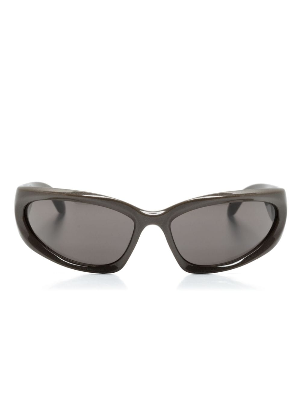 Balenciaga Eyewear Sonnenbrille mit ovalem Gestell - Grau von Balenciaga Eyewear