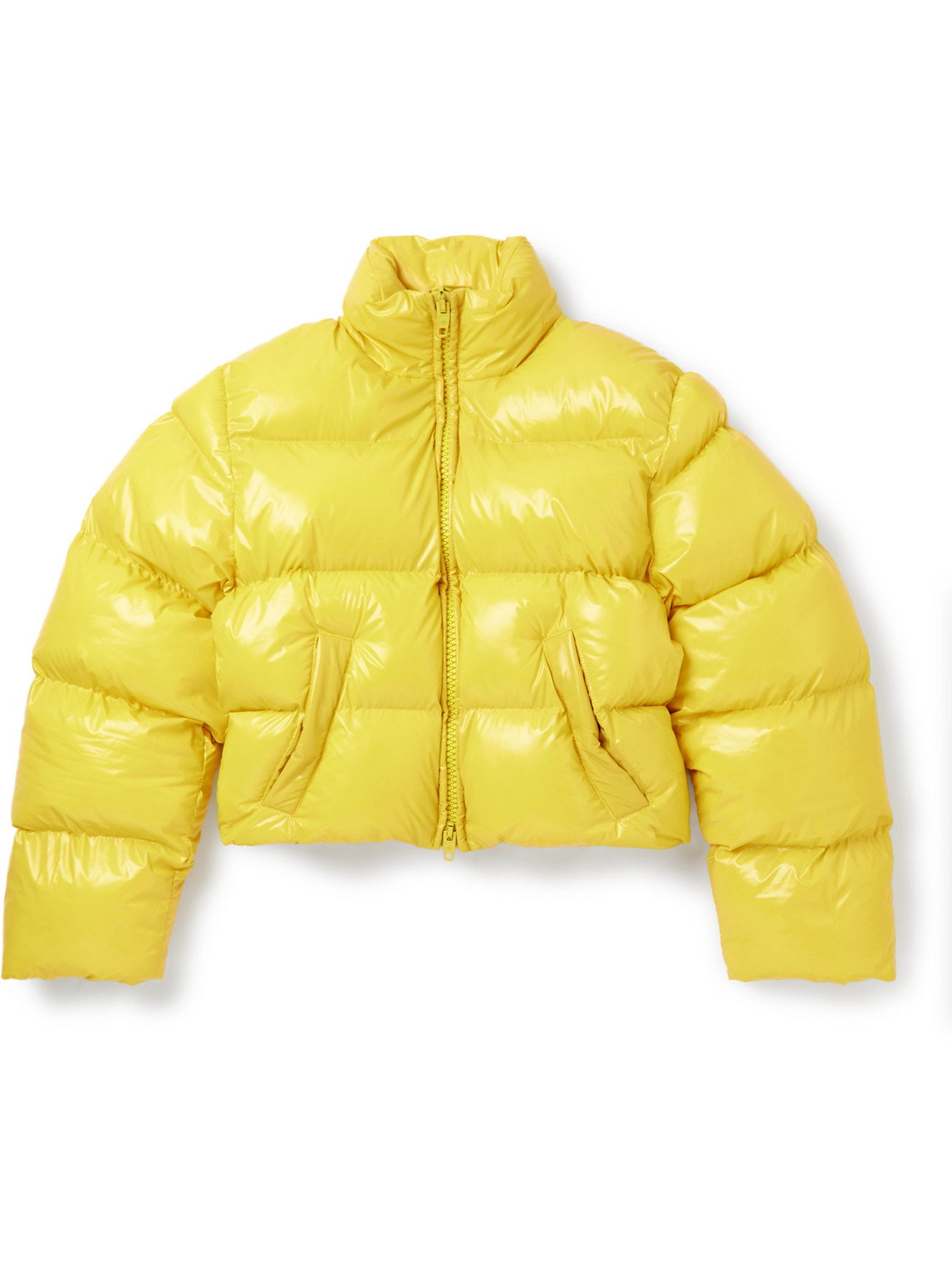 Balenciaga - Cropped Padded Shell Jacket - Men - Yellow - L von Balenciaga