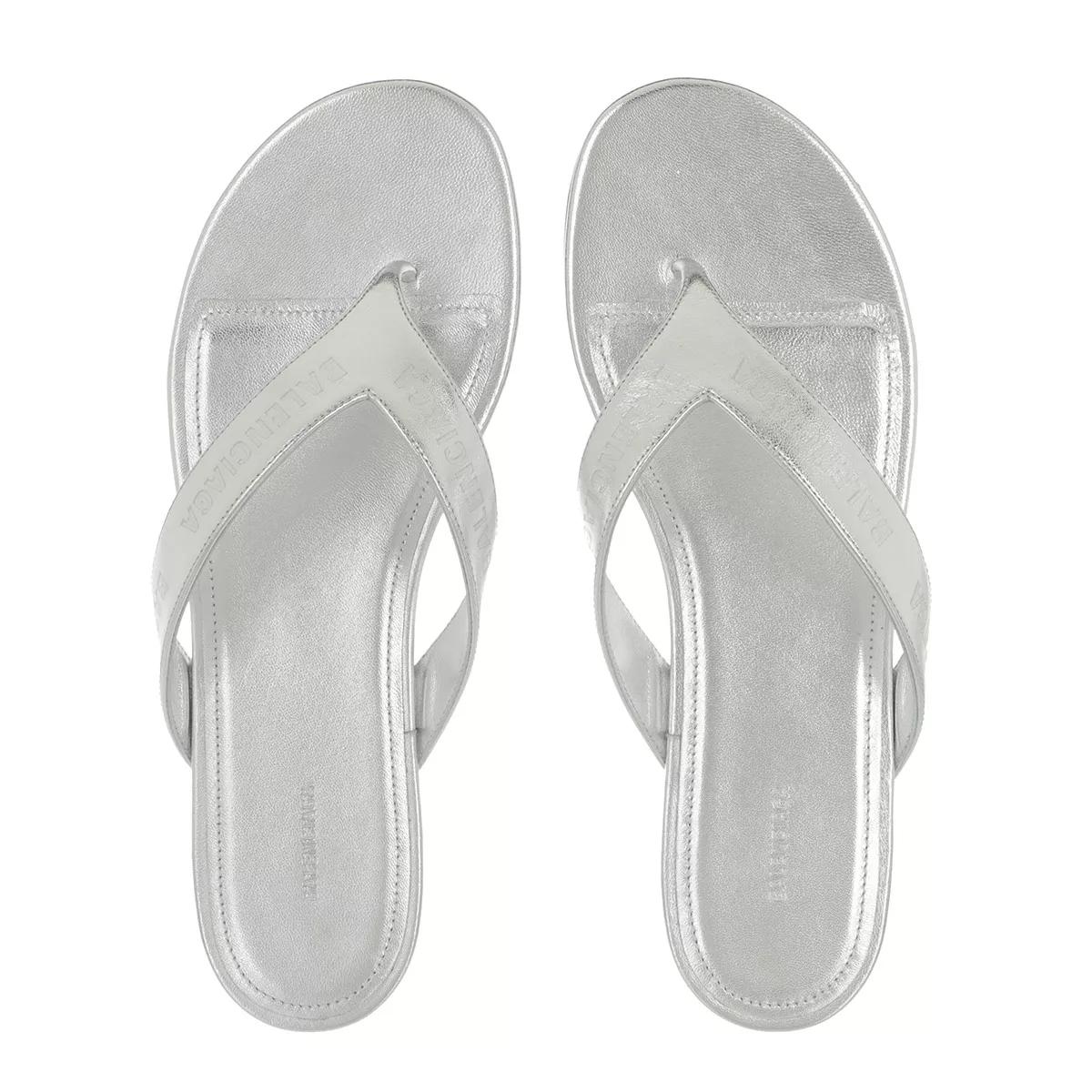 Balenciaga Sandalen & Sandaletten - Allover Logo Round Thong Sandals - für Damen von Balenciaga