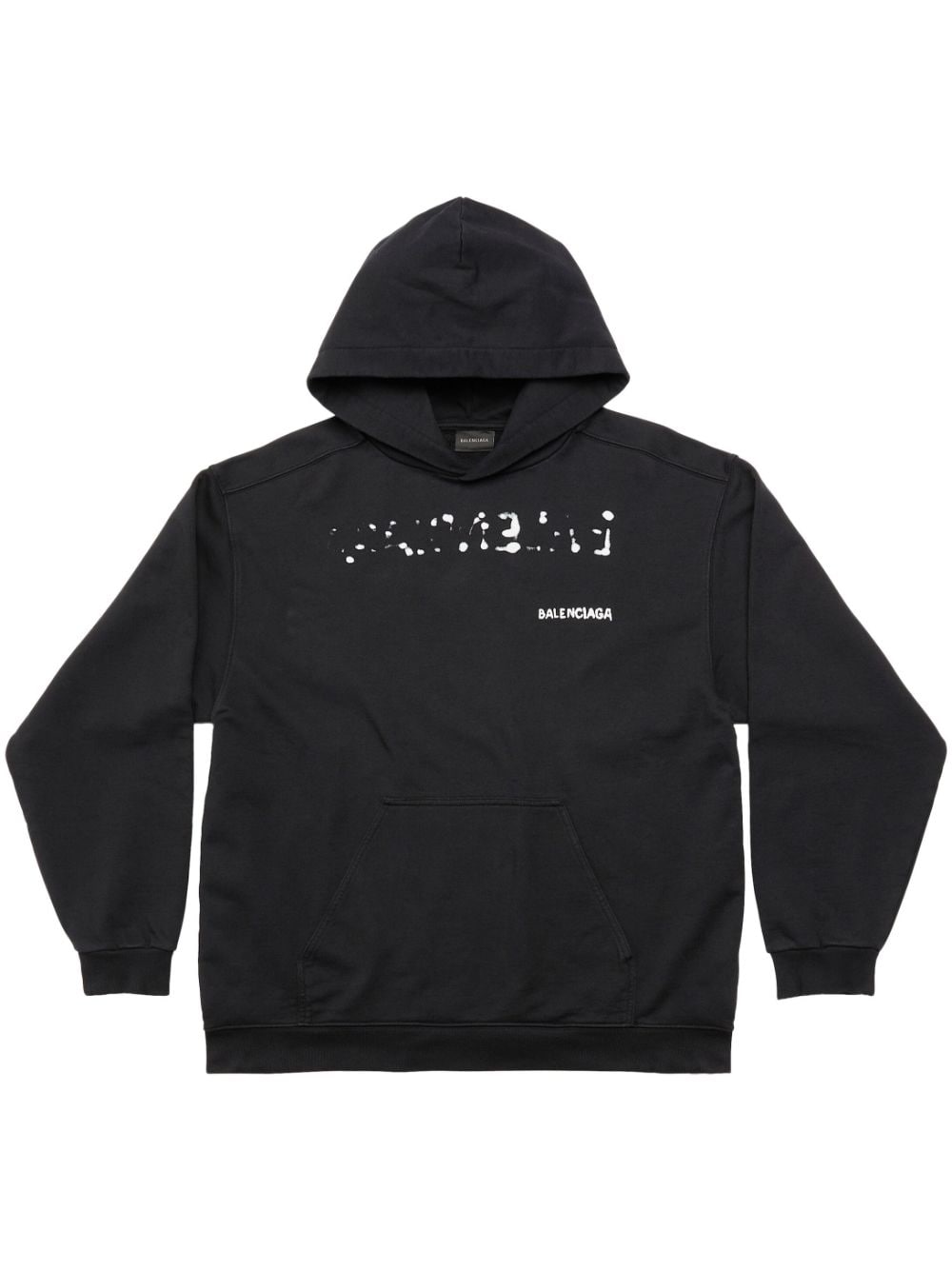 Balenciaga Hoodie mit gezeichnetem Logo - Schwarz von Balenciaga