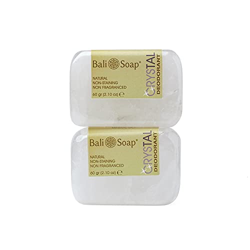 Bali Soap – Kristall-Deodorant-Stein, Mineralien, geruchlos, für Damen und Herren, 60 g, 2 Stück von Bali Soap