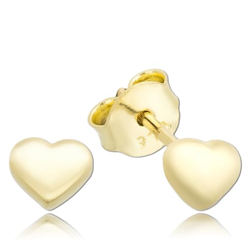 Balia Damen Heart Ohrstecker aus poliertem 333 Gelbgold BGO0120GS Gold Ohrstecker von Balia