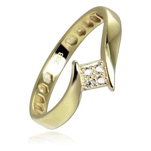 Balia Damen Ring aus 333 Gelbgold mit Zirkonia Gr.54 BGR054G54 Gold Ring von Balia