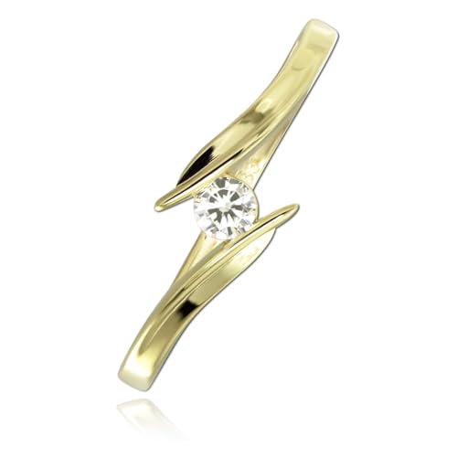 Balia Damen Ring aus 333 Gelbgold mit Zirkonia Gr.54 BGR058G54 Gold Ring von Balia