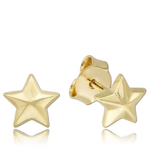 Balia Damen Star Ohrstecker aus poliertem 333 Gelbgold BGO0119GS Gold Ohrstecker von Balia