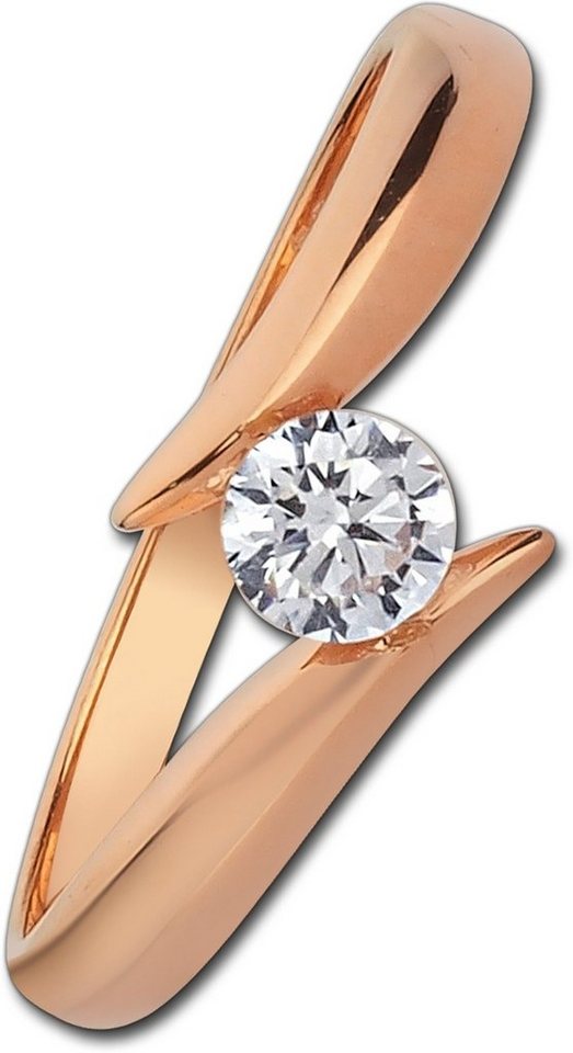 Balia Goldring Balia Damen Ring aus 333 Roségold (Fingerring), Fingerring Größe 56 (17,8), 333 Rosegold - 8 Karat (Big rose) Gold 333 von Balia