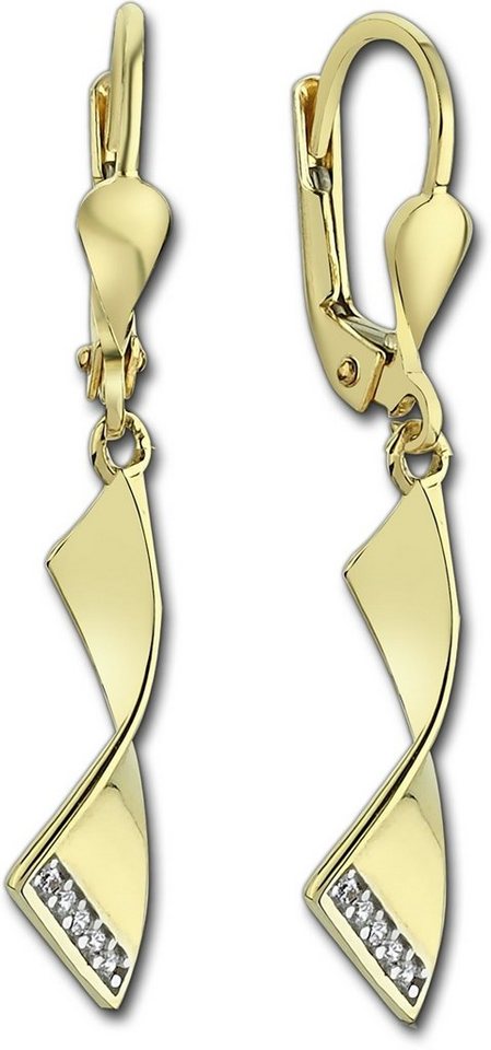 Balia Paar Ohrhänger Balia Damen Ohrhänger Gelbgold 8K (Ohrhänger), Damen Ohrhänger gedreht aus 333 Gelbgold - 8 Karat, Länge ca. 3,5cm von Balia