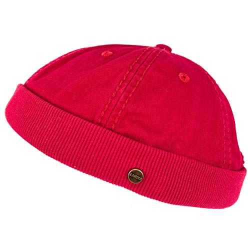 Balke Lakota Herren & Damen Dockercap Bikermütze Hafenmütze Docker Fischermütze 38150485 (Rot) von Balke