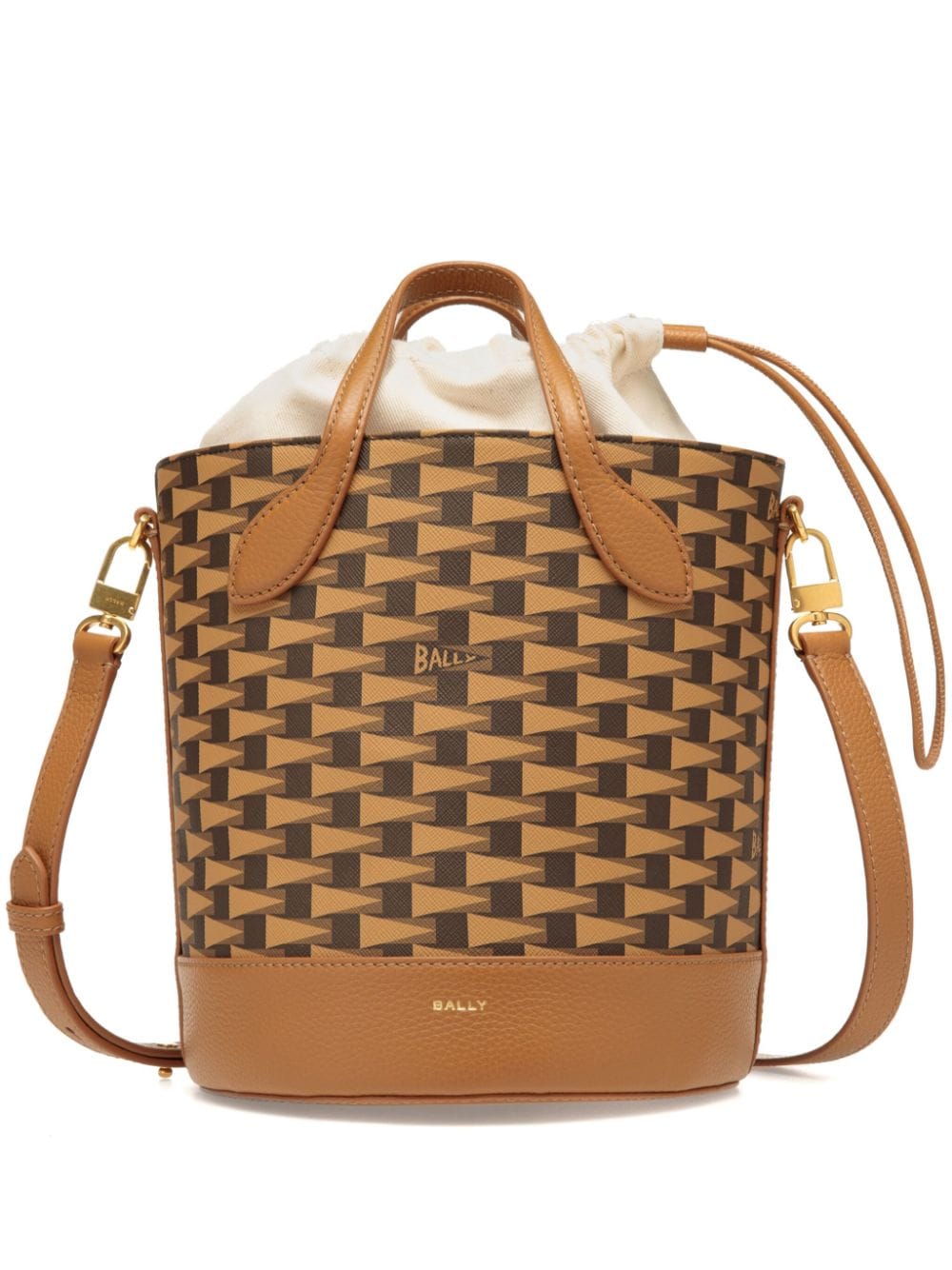 Bally Pennant Beuteltasche mit Logo-Print - Braun von Bally