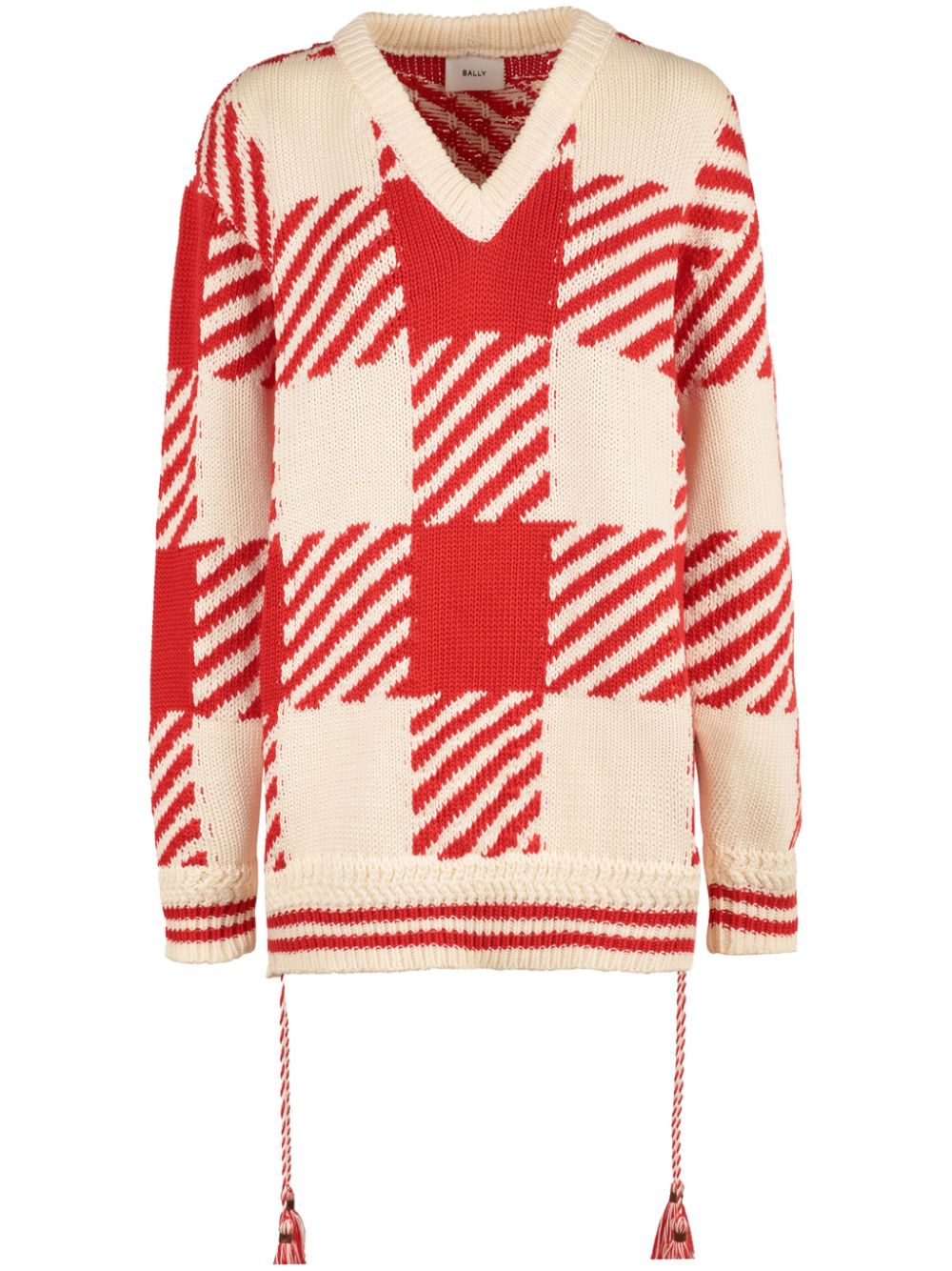 Bally Pullover mit V-Ausschnitt - Rot von Bally