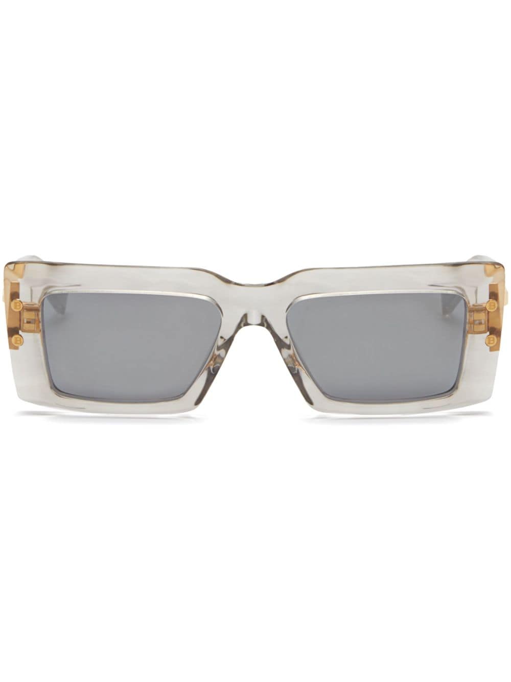 Balmain Eyewear Eckige Imperial Sonnenbrille - Weiß von Balmain Eyewear