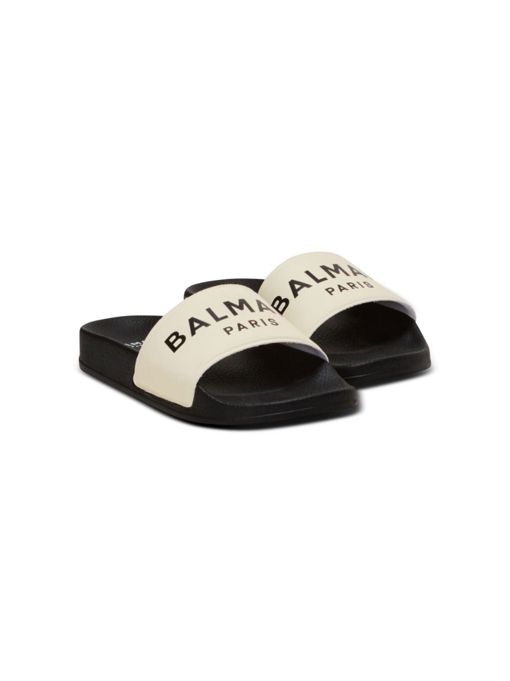 Balmain Kids Flache Pantoletten mit Logo-Print - Nude von Balmain Kids