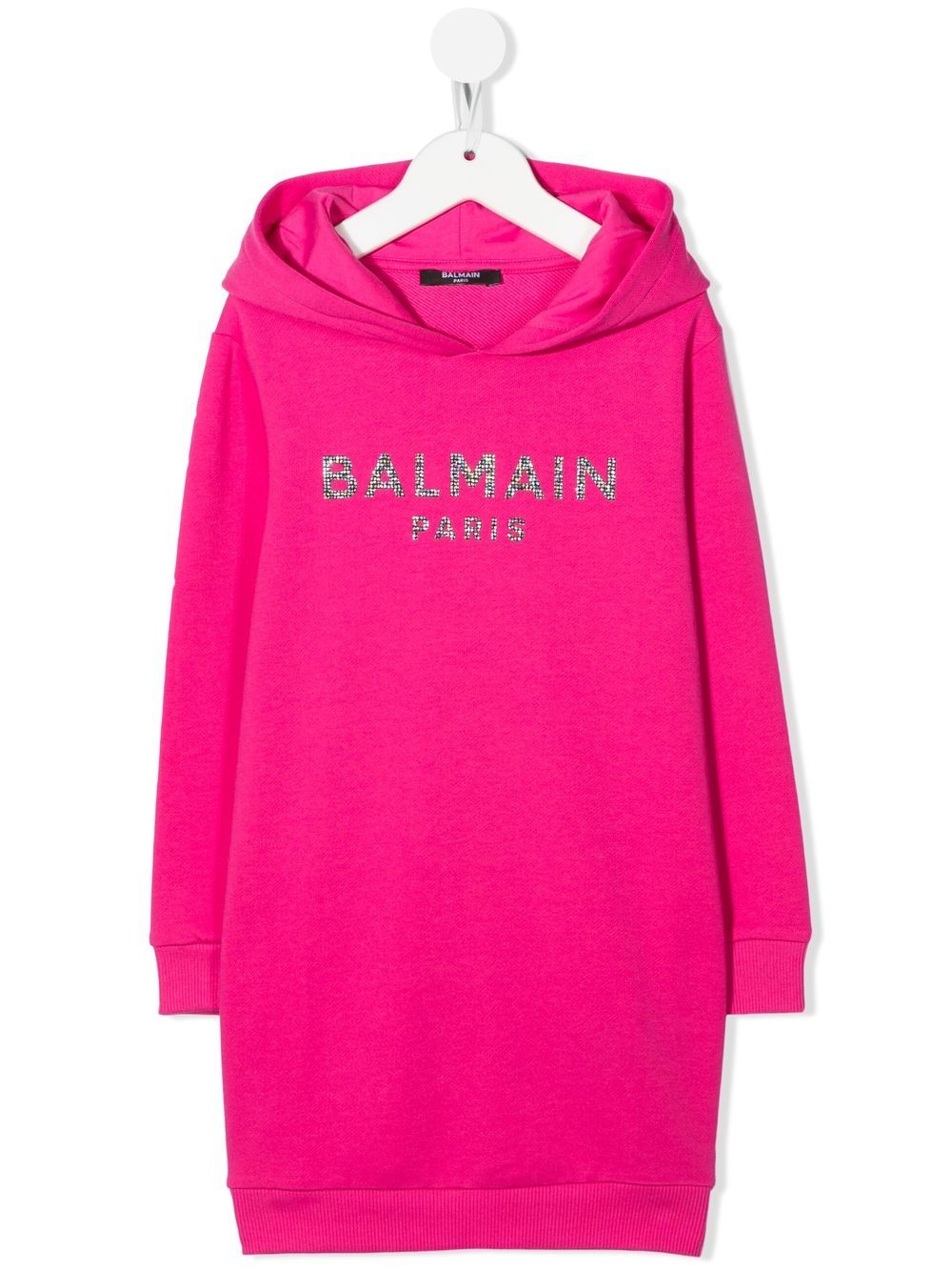 Balmain Kids Kapuzenkleid mit Logo-Print - Rosa von Balmain Kids